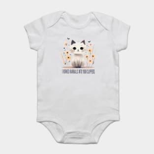 Adorable Cat Horked Hairballs Into Your Slippers Baby Bodysuit